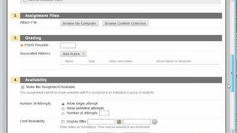 Create an Assignment in Blackboard Learn 9.1 - for Instructors