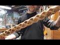 CELTIC KNOT BASKETWEAVE WALKING STICK CARVING