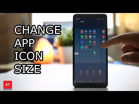 How to change icon size in samsung s7/s8/note8/s9/s9+