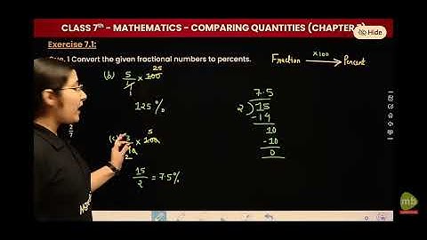 Comparing quantities exercise 7.1 class 7th chapter 7 question number 1 all solve