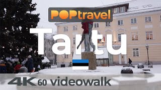 Walking in TARTU / Estonia 🇪🇪 - City Center on a Winter Day - 4K 60fps (UHD)