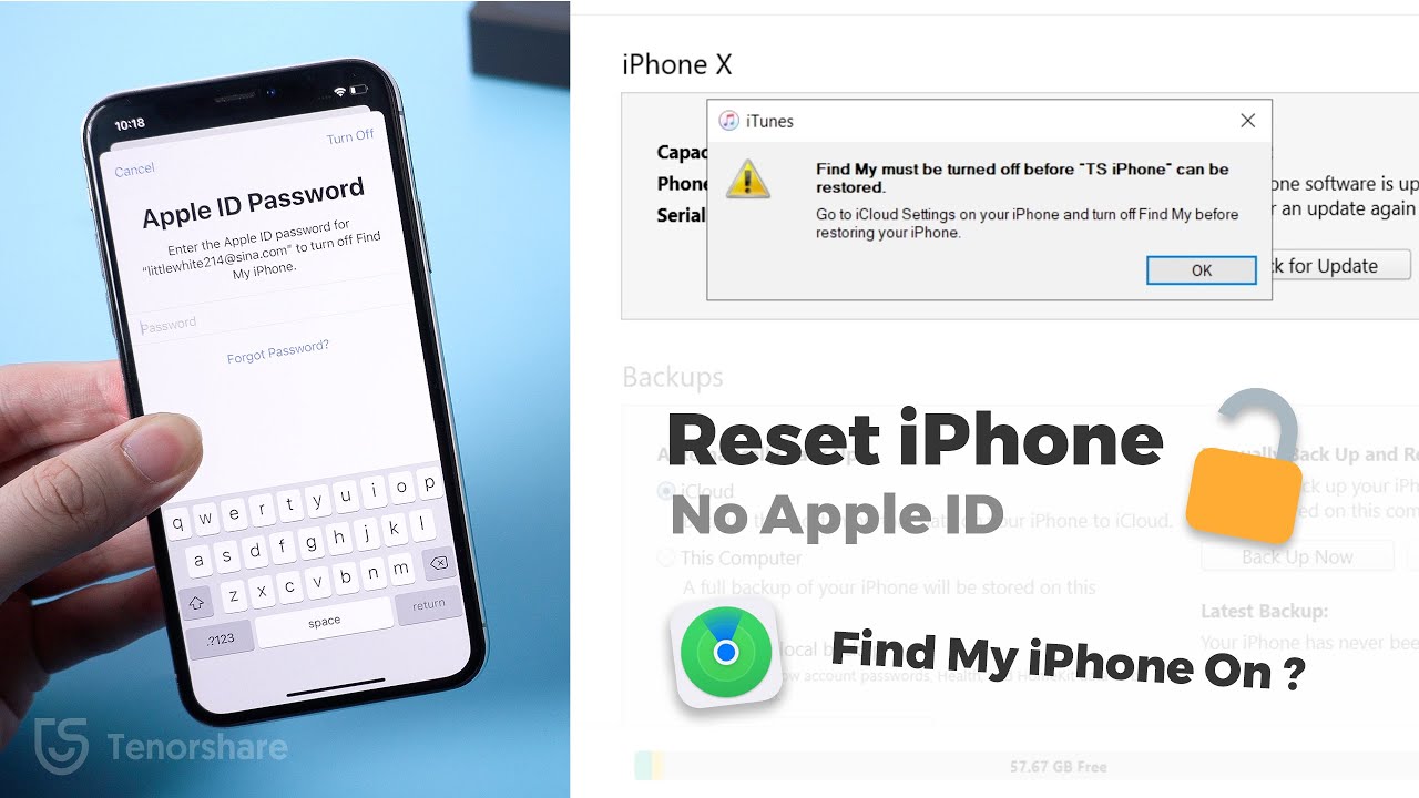 How to Reset iPhone without Apple ID Password when Find My iPhone is On