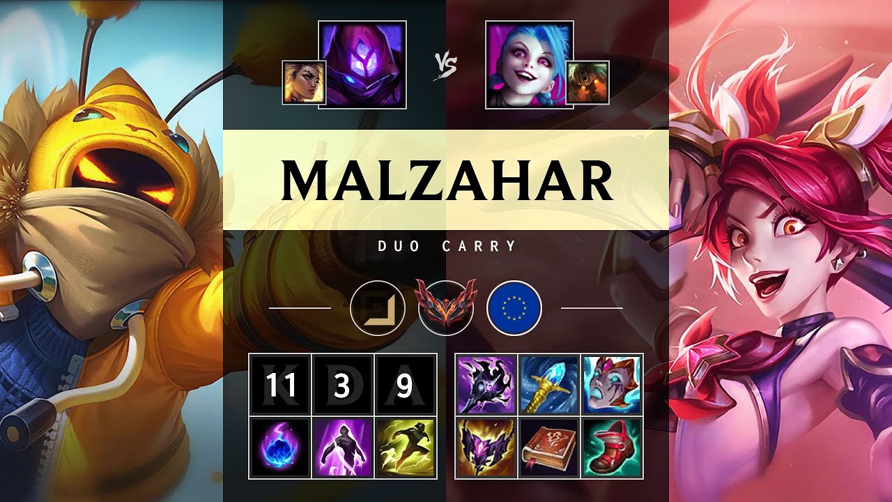 Malzahar Carry vs Jinx - EUW Grandmaster Patch 25.20
