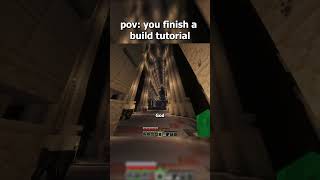 WHEN YOU FINISH A TUTORIAL IN MINECRAFT ☠️ #minecraft #minecraftshorts #minecraftbuilding