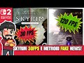 SKYRIM 30FPS DESASTRE / METROID ATACADO POR FAKE NEWS - BETHESDA FALHOU