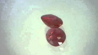 African Red Ruby No Lead Glass 6.6x4.8 mm Faceted Oval I2 Clarity .84 carat