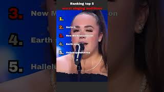 Ranking top 5 worst singing auditions #singing #fail