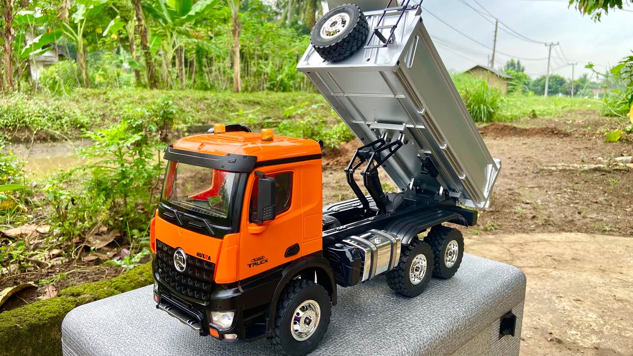Распаковка радиоуправляемого самосвала 6x6 полностью металлического Huina 1598 - RC Dump Truck