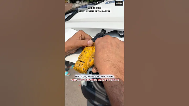 BREZZA dual knobs android music system installation #carseatcovers #caraccessories #carandroid