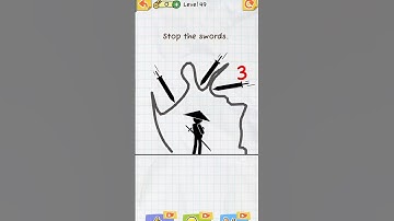 Draw 2 save game level 49 !! stop the swords. ??