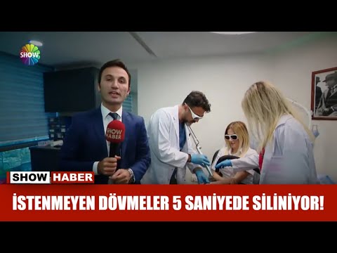 İstenmeyen dövmeler 5 saniyede siliniyor!