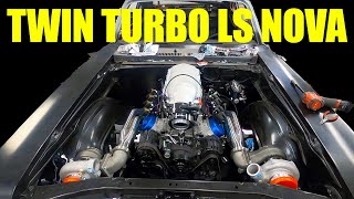 TWIN TURBO LS NOVA. 1970 Nova LS SWAP INTRO. How do these headers fit?