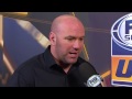 Dana White reacts after UFC 186