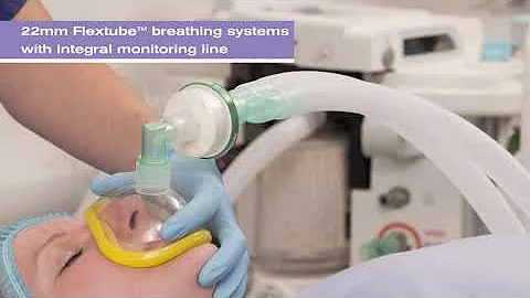 22mm Flextube™ breathing system supplied with integral monitoring line from Intersurgical