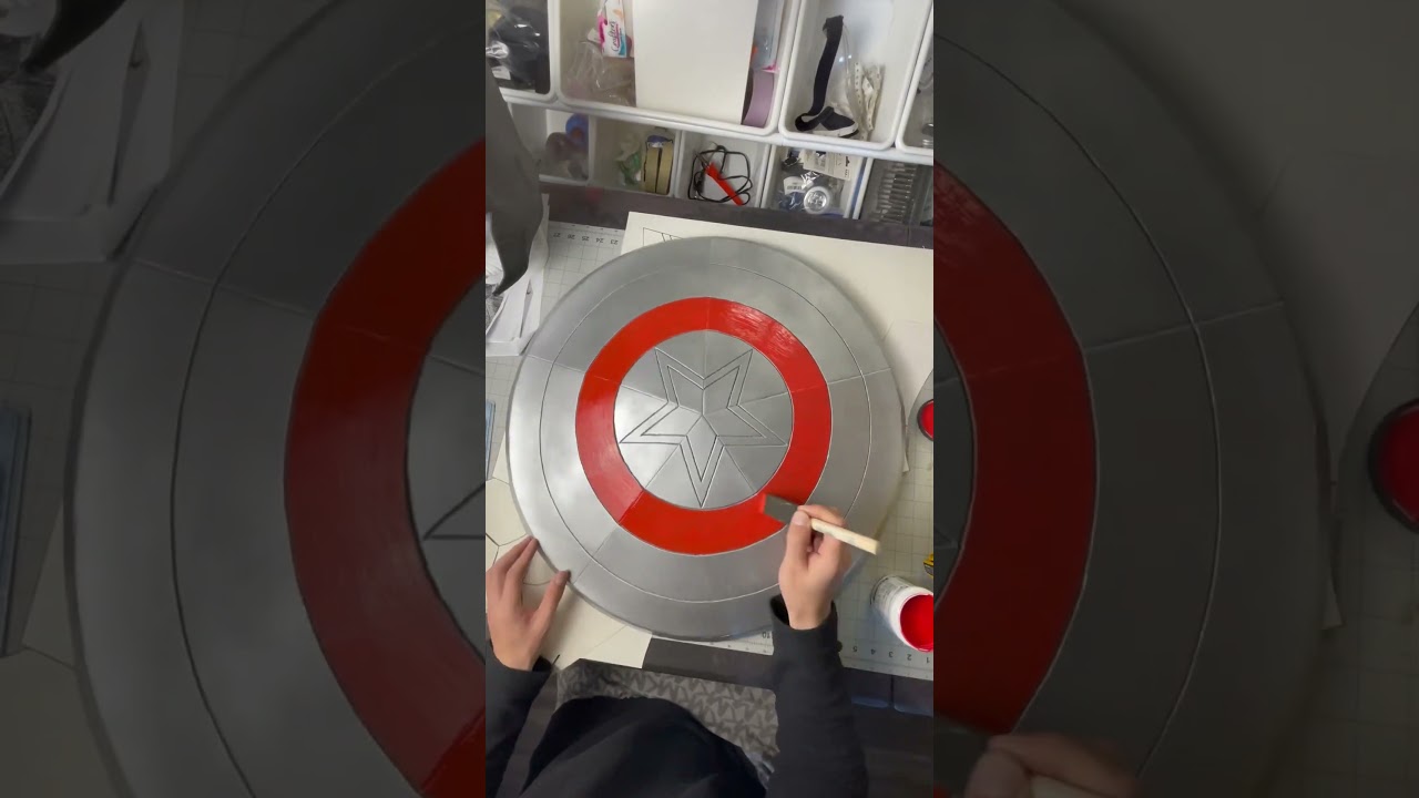 Winter Soldier Shield DIY #wintersoldier #captianamerica #avengerscosplay #cosplaydiy #artcraft