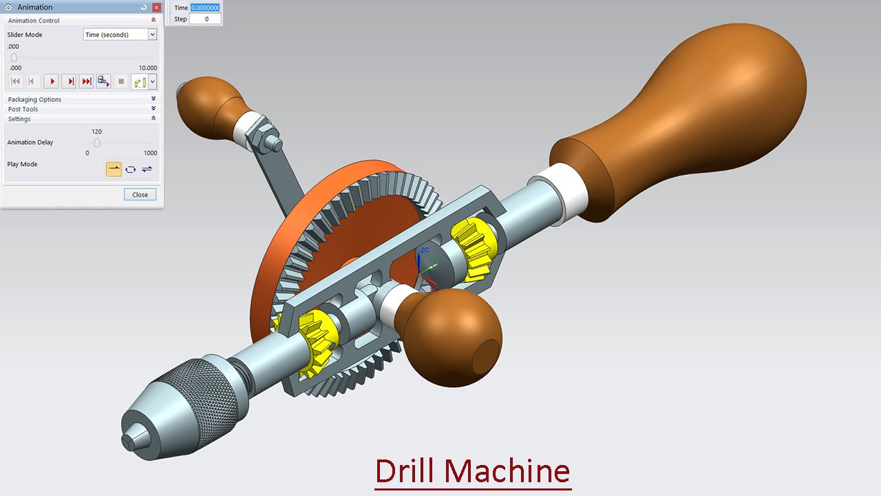 Drill Machine Motion Simulation (Video Tutorial)Siemens NX YouTube