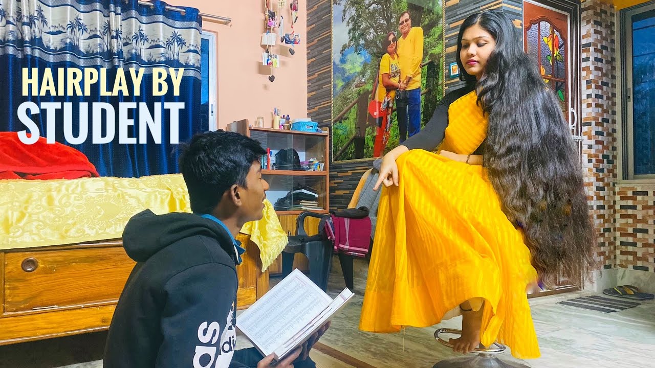 Hair Play with Teacher || Longhair Style By Student || Bengali Hair Play