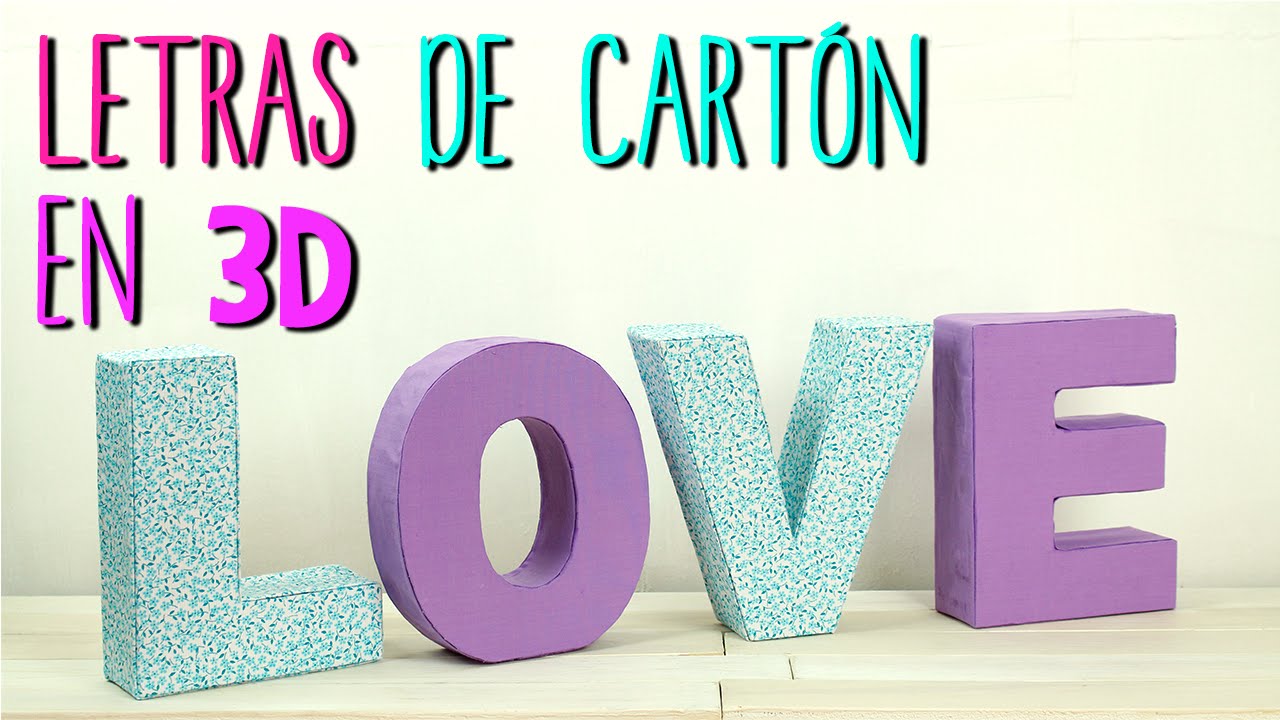 Tutorial: Crea Una Letra 3D Con Cartón