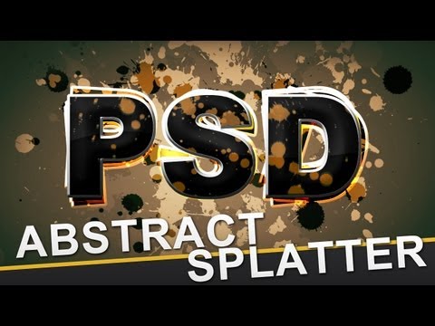 [bm] Abstract-Splatter-Text | Photoshop Tutorial German