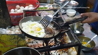 FASTEST INDIAN STYLE OMELETTE MAKING | Roadside Non-stop Omelet at Street Food Pakistan | Omelet Fry