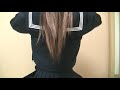 女装娘のセーラー服着替えシーン 後ろから