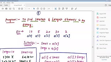 Smallest and Largest Value in an Array Lecture by Asst.Prof Mounesh A||STJIT||Engineering||VTU||BE