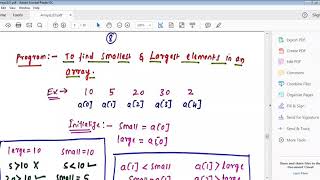 Smallest and Largest Value in an Array Lecture by Asst.Prof Mounesh A||STJIT||Engineering||VTU||BE