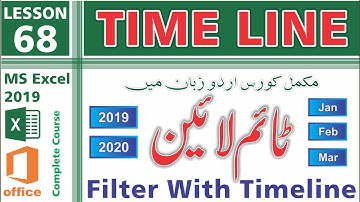 Timeline in Excel With Dates | MS Excel 2019 - Class 68 | Complete Course in Urdu / Hindi