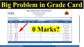 🔥Big Problem in IGNOU Grade Card | सभी का आया Zero Marks | Urgent information for All Students