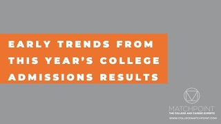 Early Trends From This Year's College Admissions Results by College MatchPoint 8,494 views 1 year ago 7 minutes, 44 seconds