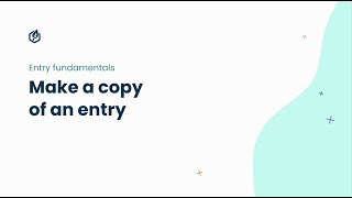Contensis tutorial: Copy an entry