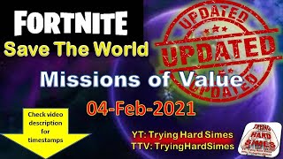 Save The World Stw - Missions Of Value - 04-Feb-21
