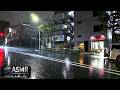 [ASMR] Increasingly Heavy Rain Night Walk in Tokyo Alleys | Japan 4K HDR