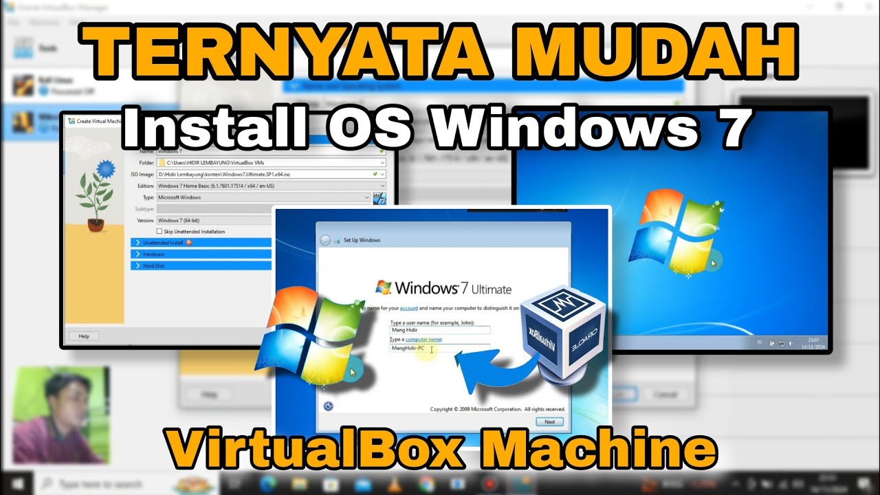 Cara Menginstall Windows 7 di VirtualBox - YouTube
