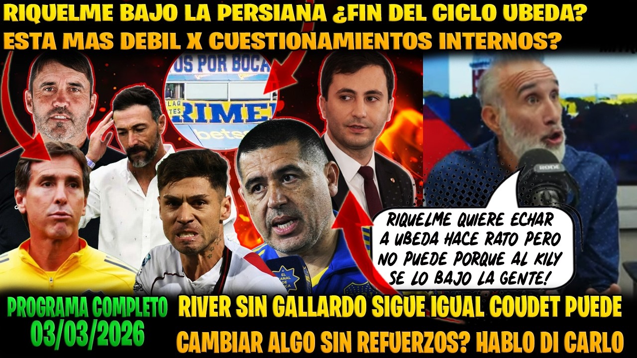 🚨 GABRIEL ANELLO EXPLOTA contra RIQUELME y la crisis en BOCA | RIVER COUDET viene SIN REFUERZOS ni 9