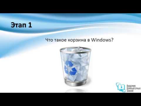 Что такое корзина в windows ?