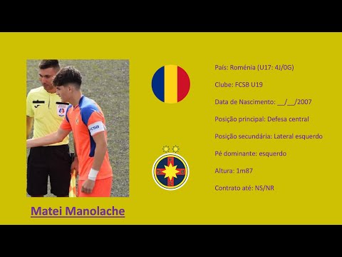 Matei Manolache | 2007 (FCSB | Romania) footage vs FC Arges U17