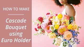 Slanted Foam Holder for DIY Cascade Bouquets, Flower Moxie