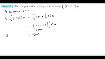 Math 1A 5.2 Example 6 Use the properties of integrals to evaluate an integral