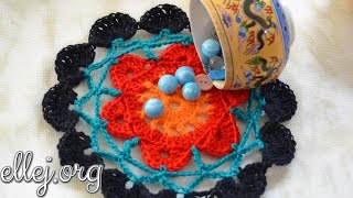 Подставка под чашку крючком • Маленькая салфетка • Мастер-класс • Сolorful Doily Подставка под чашку крючком • Маленькая салфетка • Мастер-класс • Сolorful Doily