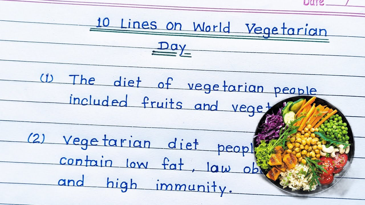 essay writing on vegetarian diet