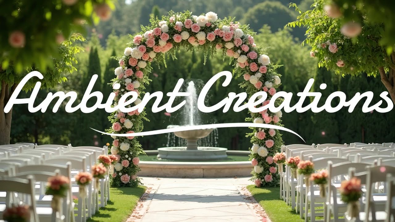 Beautiful Spring Wedding with Flower Archway & Water Fountain 💐⛲ Love Songs Ambience