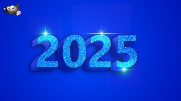 2025 Glitter Text Effect in GIMP | Stunning Blue Text Design Tutorial