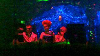 Gold dj's show in the club 