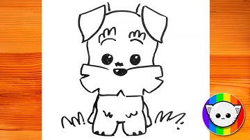 How to Draw a Dog | Schnauzer Puppy Dog Easy Drawing