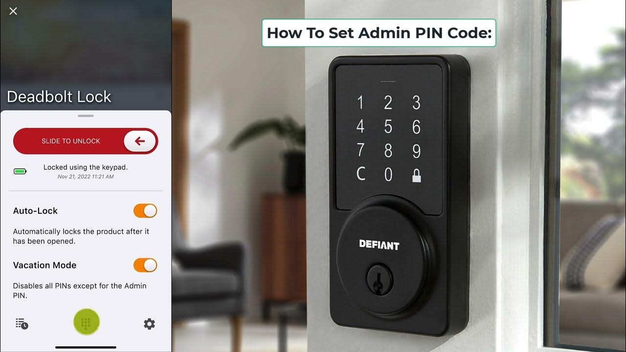 Smart Hubspace WiFi Deadbolt Demo (How To Set The Admin PIN) YouTube