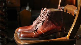 MOTO カーフレザーシューズ #2900 Subtitled | Custom-made motorcycle boots - YouTube