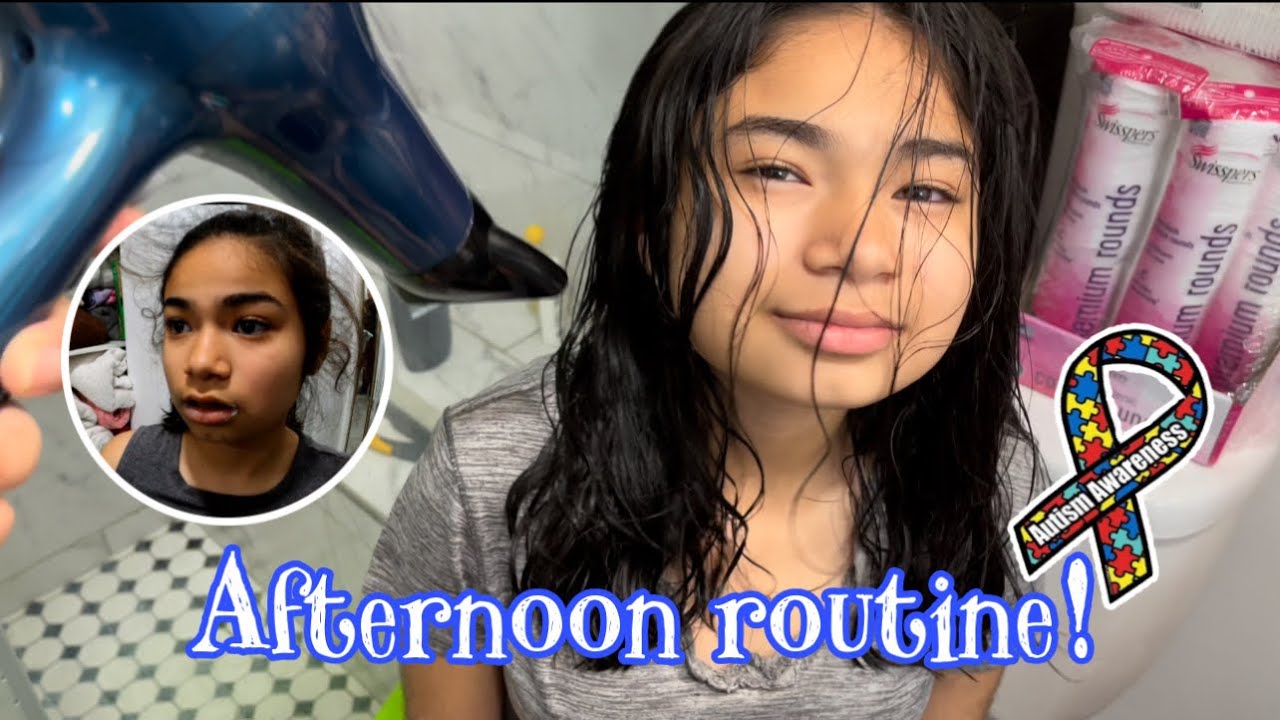 Autistic non verbal girl Afternoon routine! *No sleep* | Autism life with Ashy