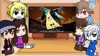 gravityfalls and undertale react to Bill Cipher vs Gaster rap battle Resimi