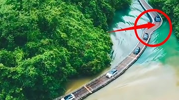 Exploring the Floating Bridge in Shiziguan Tourist Area, China / Chinese Bridge